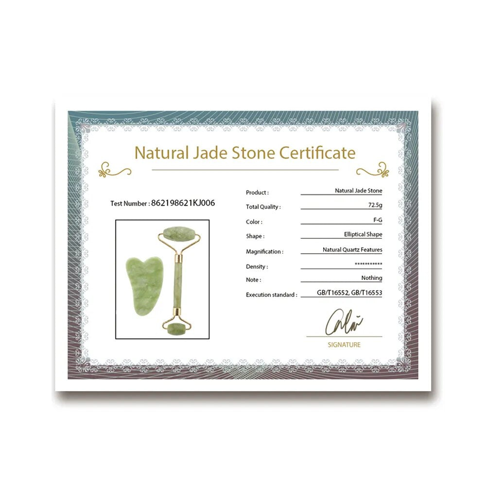 Natural Facial Massager Face Roller Gua Sha Scraper Double Heads Jade Stone Roller Skin Care Rose Quartz Massage for Face Body