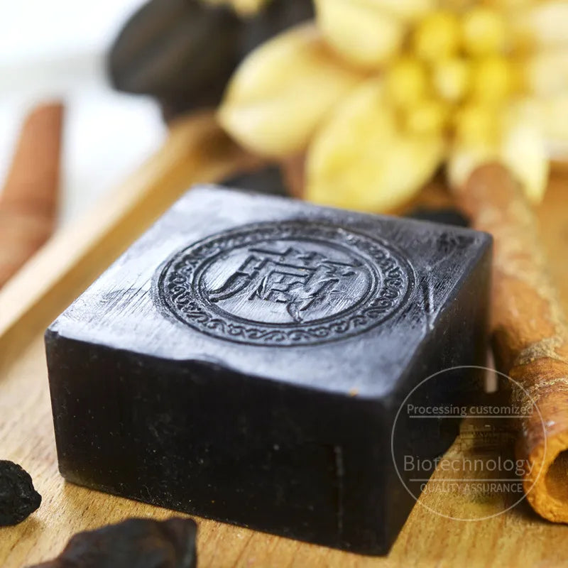 Tibetan Ancient Soap Black Soap Handmade Soap Face Clean Anti-Acne Remove Blackheads Chinese Herbal Soap with Cordyceps Sinensis