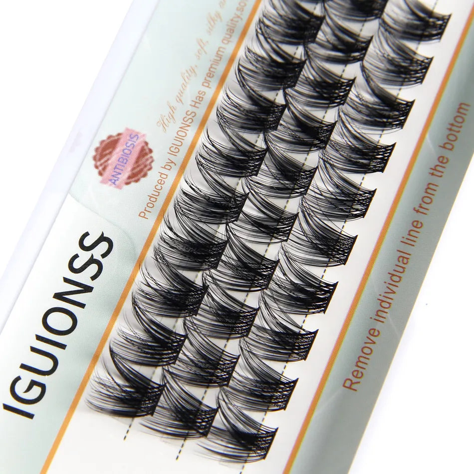 IGUIONSS Segmented False Extension Eyelash DIY Natural Individual Lash Makeup Tools Soft and Natural Easy to Operate Eyelashes